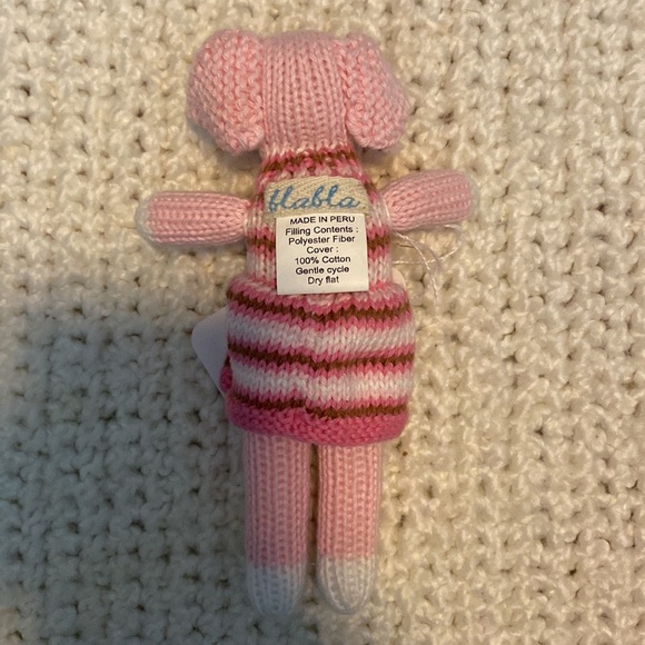 Blabla Kids Baby Toddler Handmade Fair Trade Pig Piggy Baby Rattle Toy NEW - Picture 4 of 4